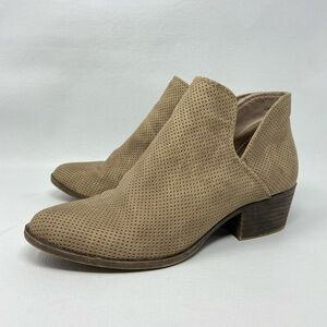 Madden Girl Hether Tan Perforated Ankle Boots